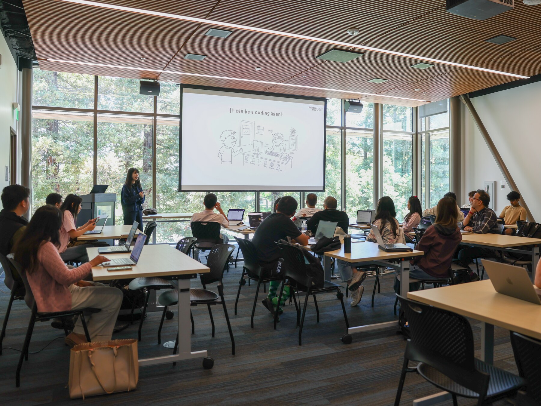AI Builder 101 participants during the mindset section at Cupertino Library.